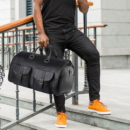 Premium Leather Duffel Bag Carry On Travel Bag