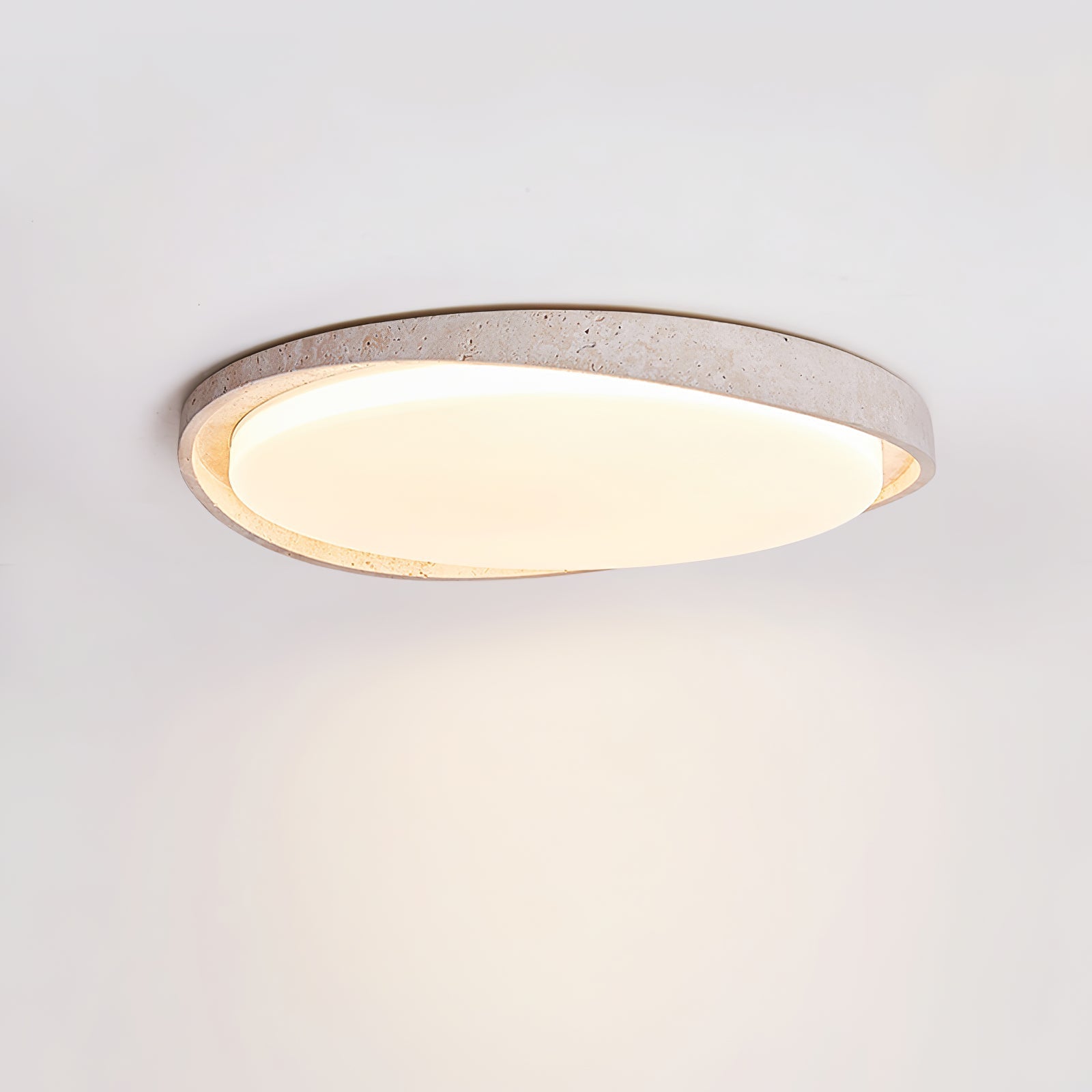 TravertineGlow | Elegant Natural Stone Ceiling Light Fixture for Modern Interiors 10