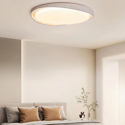 TravertineGlow | Elegant Natural Stone Ceiling Light Fixture for Modern Interiors 7