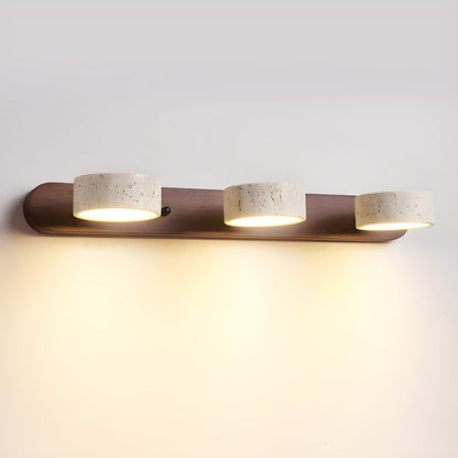 Contemporary Stone Round LED Wall Light Fixture