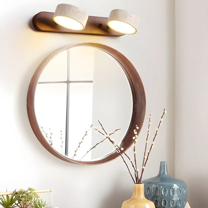 Contemporary Stone Round LED Wall Light Fixture