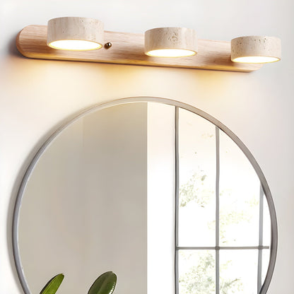 Contemporary Stone Round LED Wall Light Fixture
