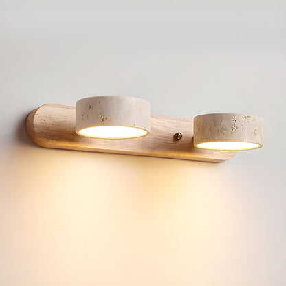 Contemporary Stone Round LED Wall Light Fixture