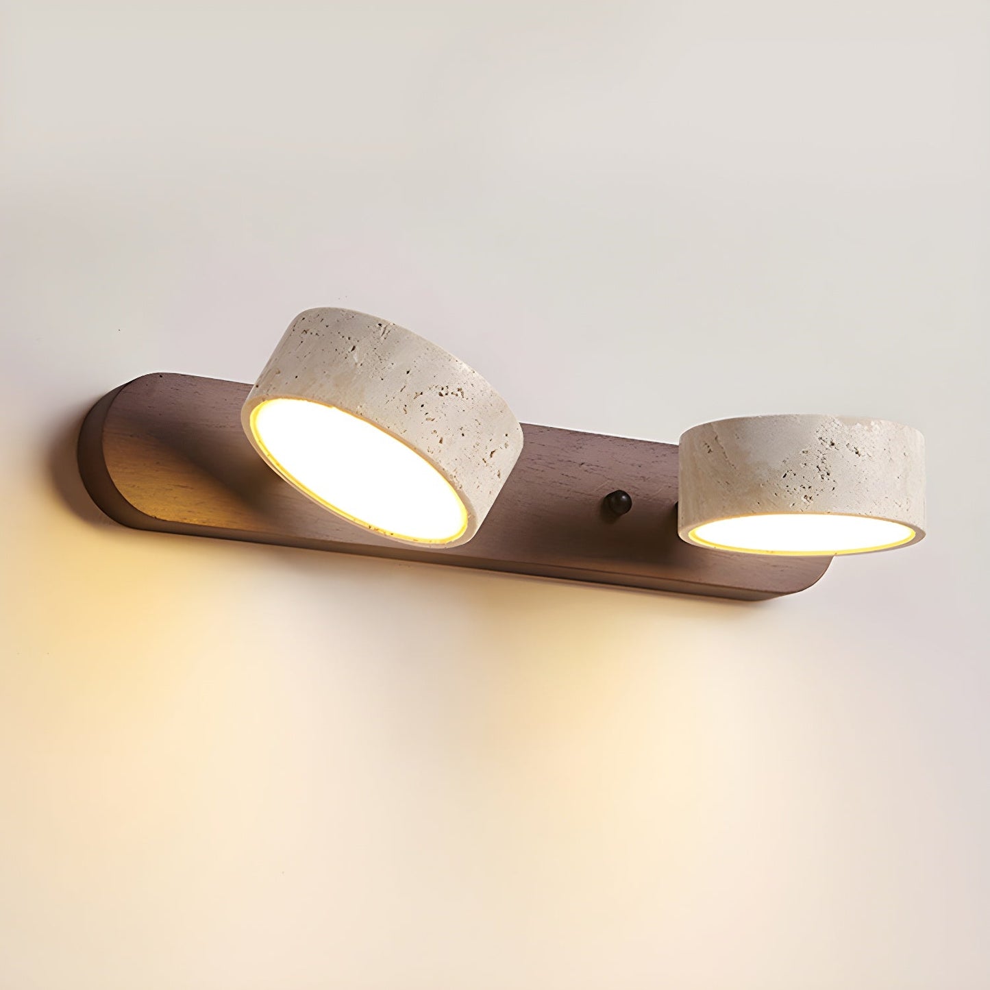 Contemporary Stone Round LED Wall Light Fixture