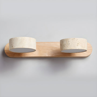 Contemporary Stone Round LED Wall Light Fixture