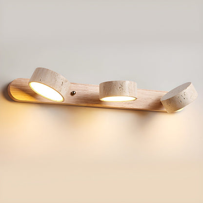Contemporary Stone Round LED Wall Light Fixture