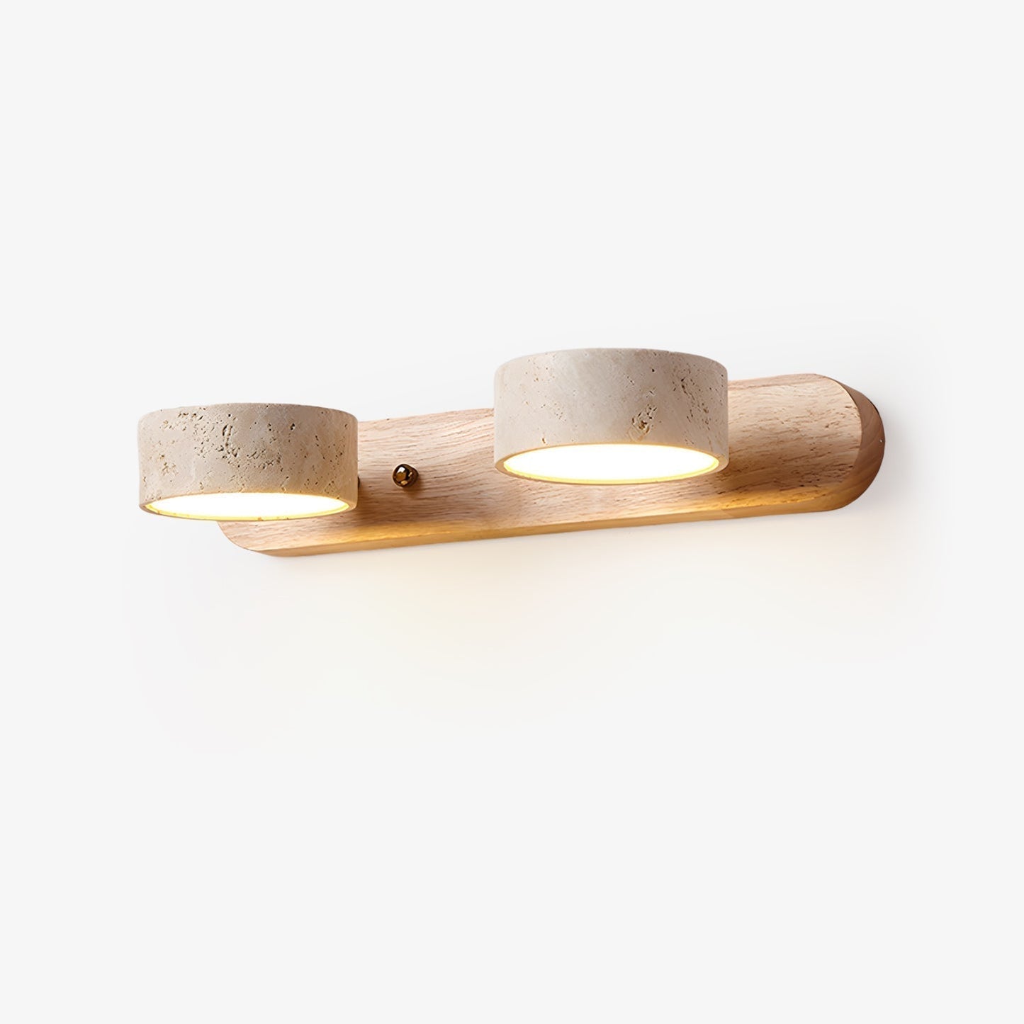 Contemporary Stone Round LED Wall Light Fixture - Fesara