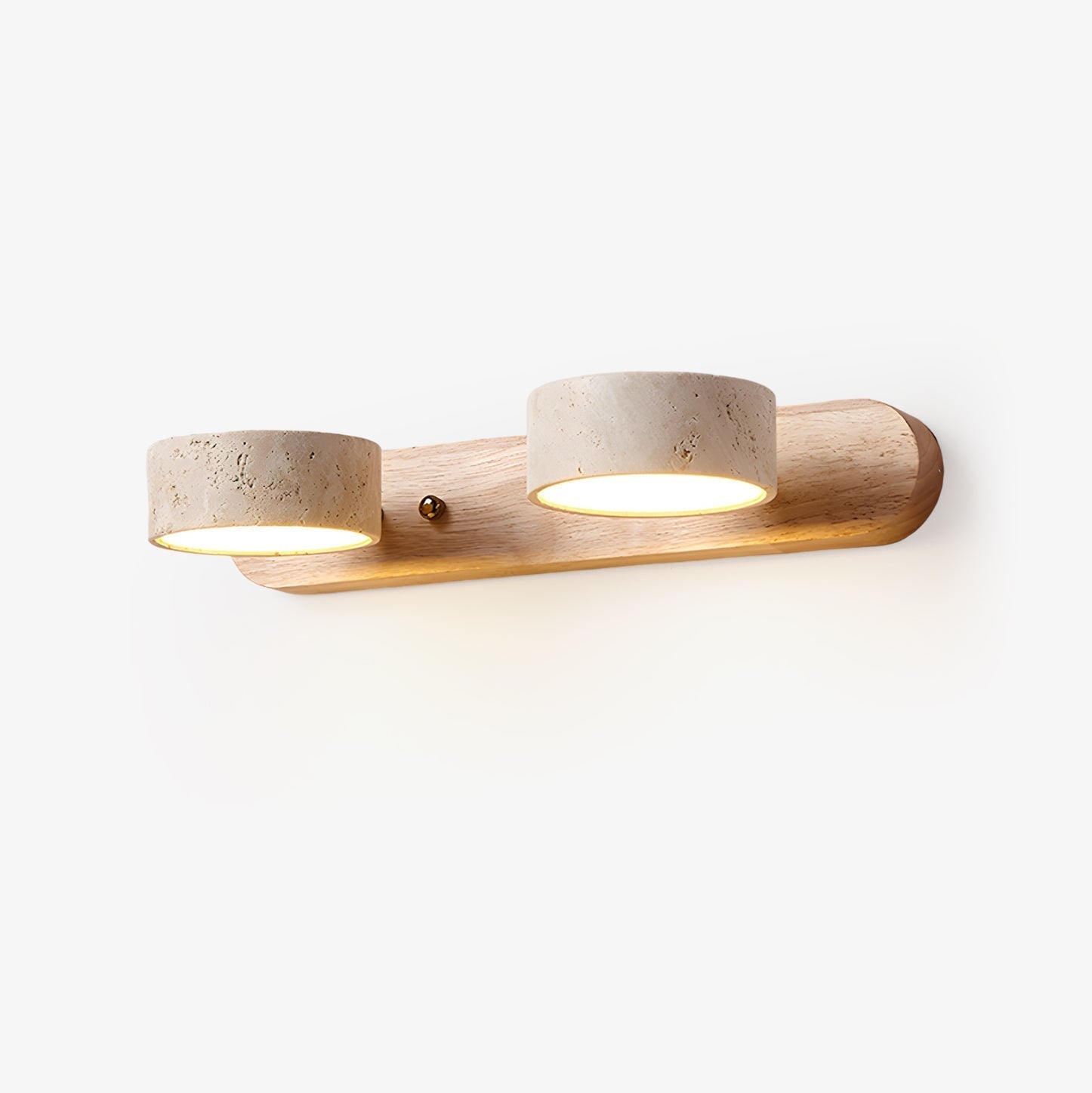 Contemporary Stone Round LED Wall Light Fixture - Fesara