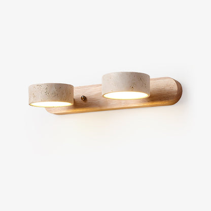 Contemporary Stone Round LED Wall Light Fixture - Fesara
