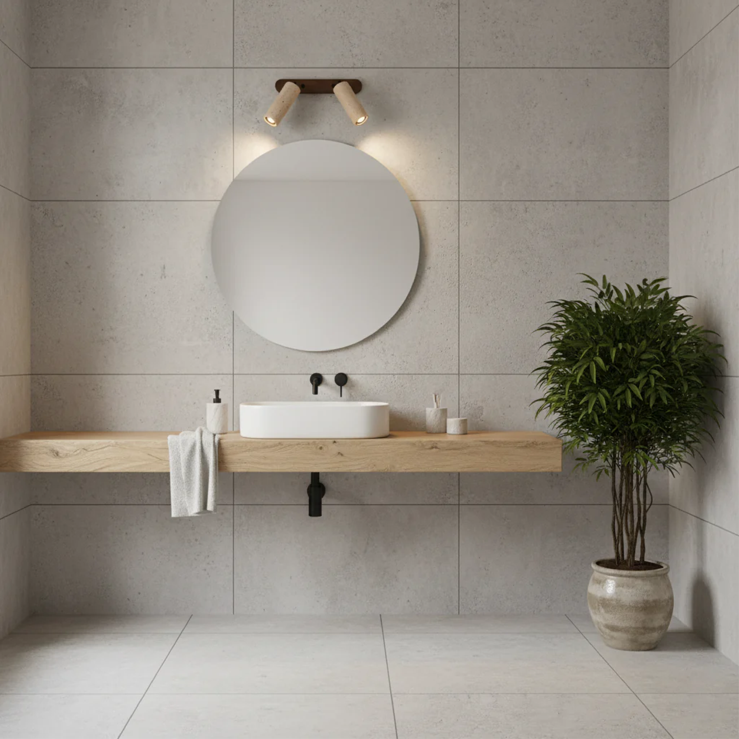 Travertine Swivel Wall Lamp 4