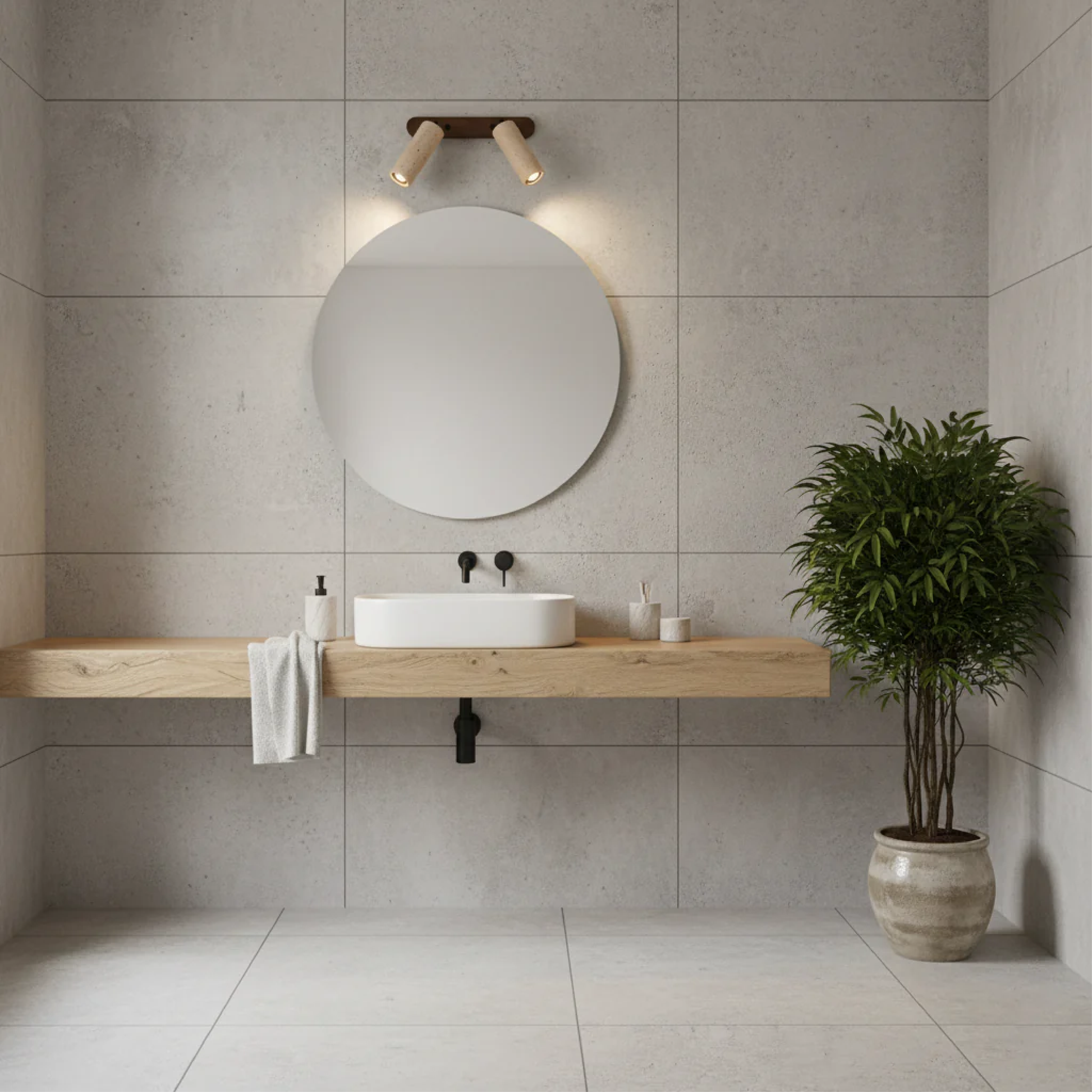 Travertine Swivel Wall Lamp 4