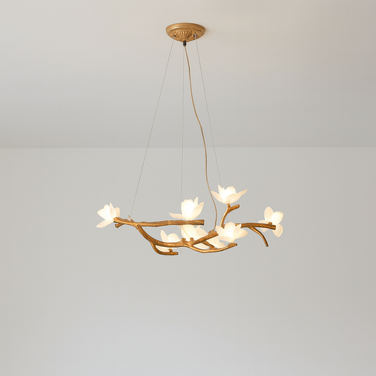 Simple Rustic Wooden Chandelier - Fesara