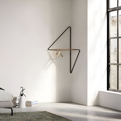 Space Saving Metal Coat Rack with Storage