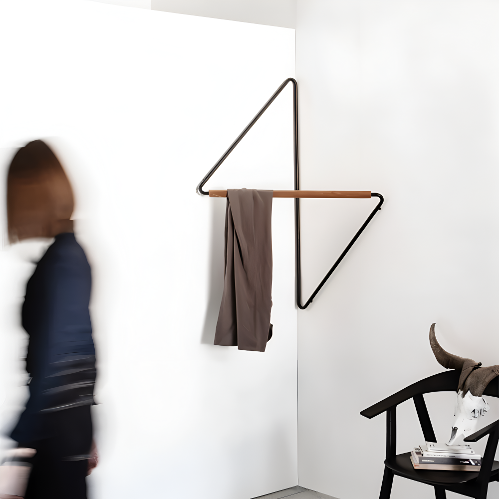Space Saving Metal Coat Rack with Storage