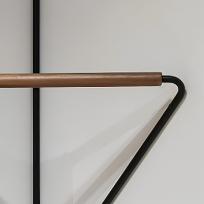 Space Saving Metal Coat Rack with Storage