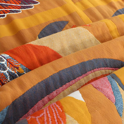 Colorful Bird Design Throw Blanket