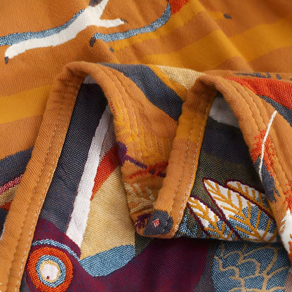 Colorful Bird Design Throw Blanket
