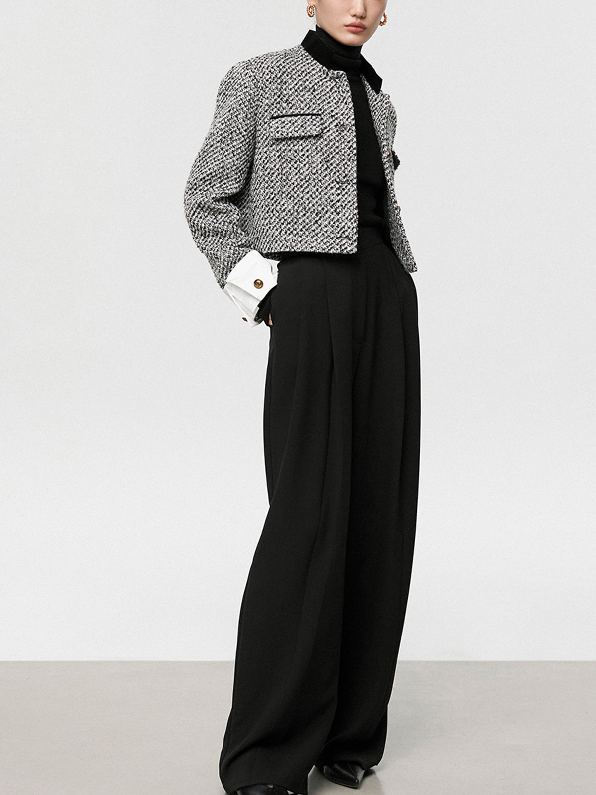 Tweed Boucle Crop Blazer 2