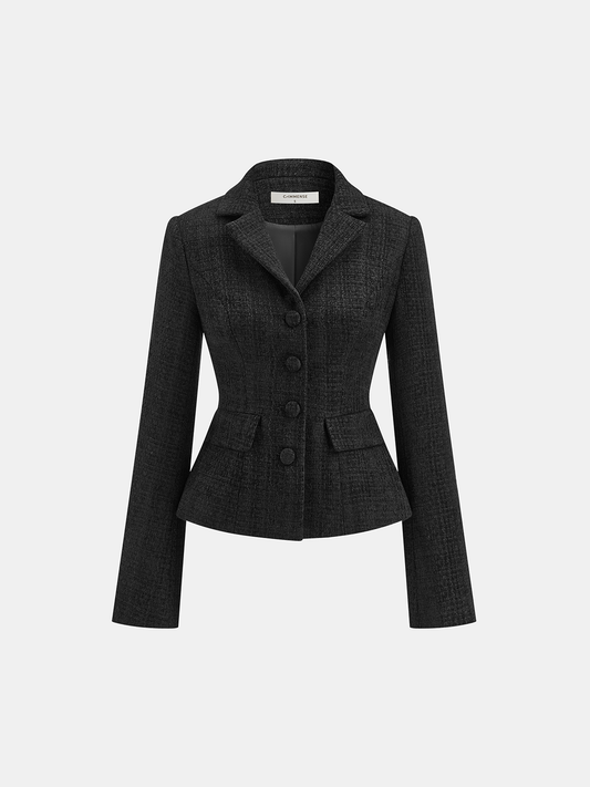 Classic Tailored Wool Jacket - Fesara