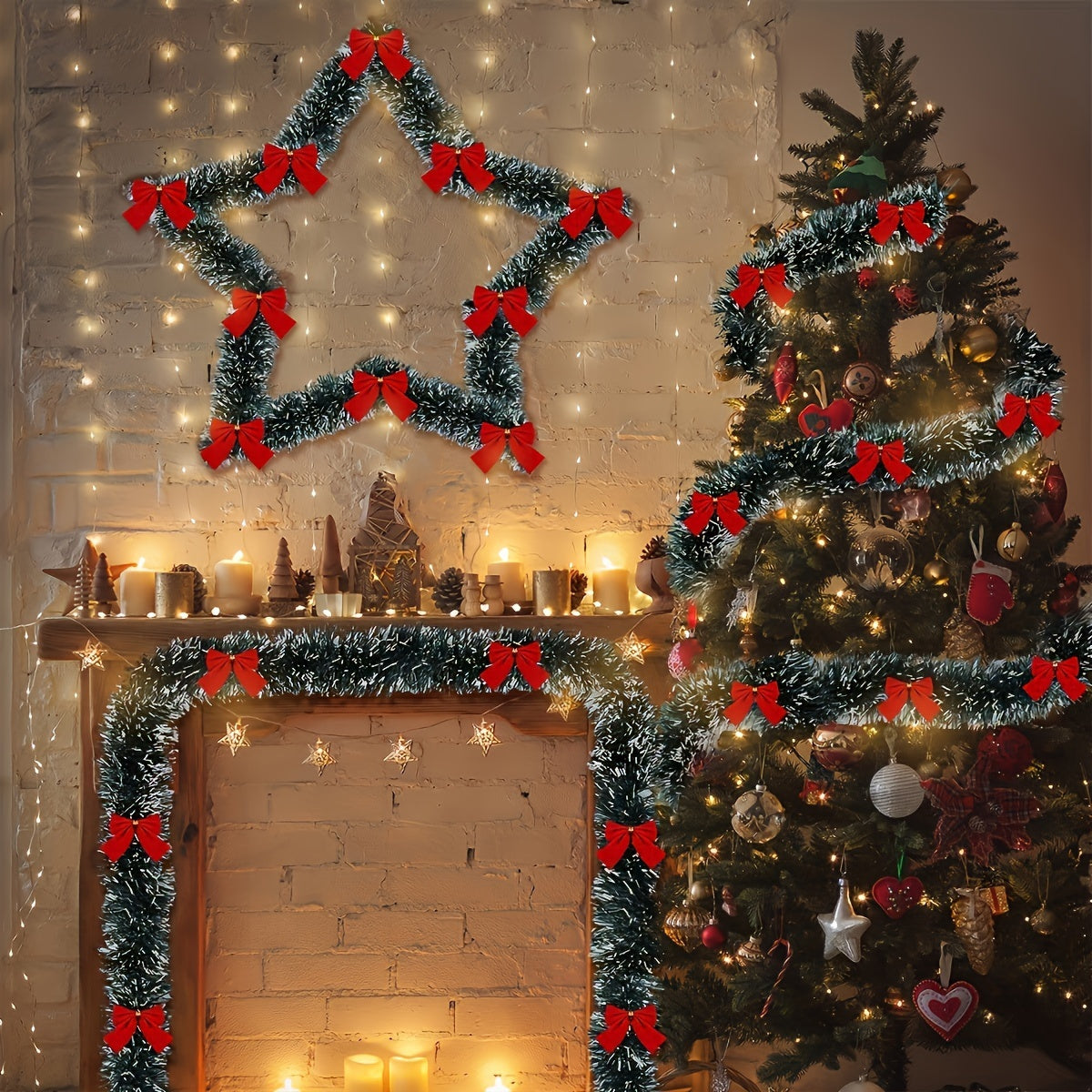 TwinkleTinsel – 2 Set LED Christmas String Lights with Battery Lighting 4