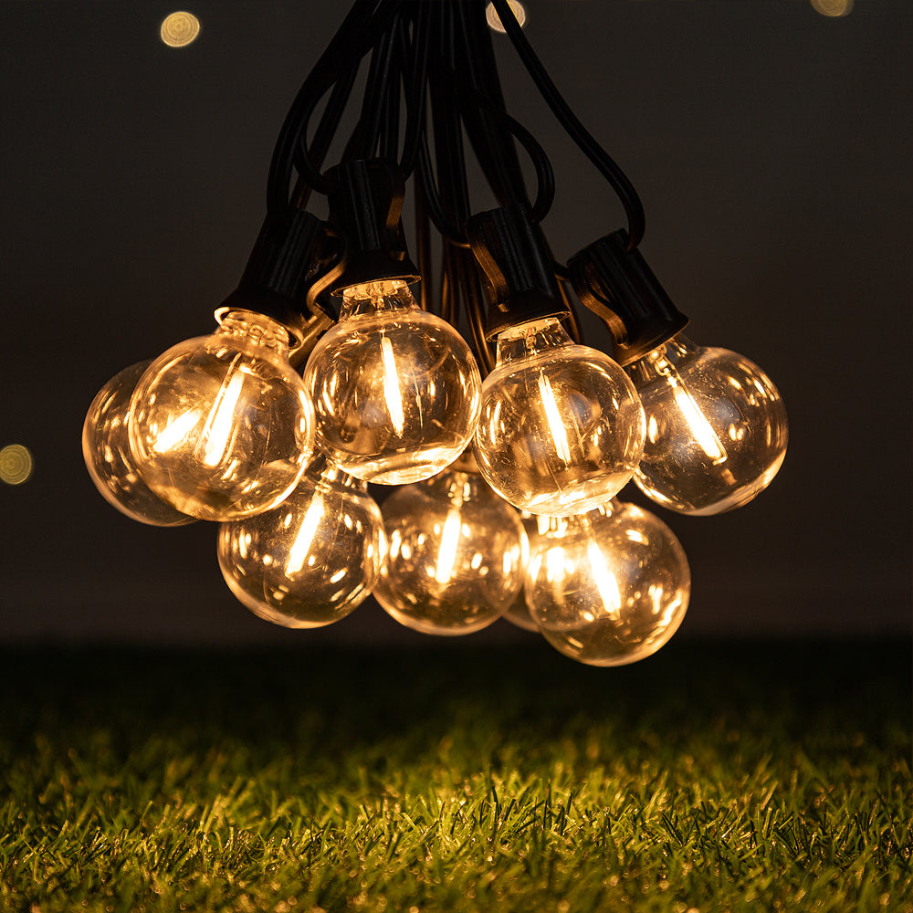 Waterproof Outdoor String Lights with Soft Warm Glow