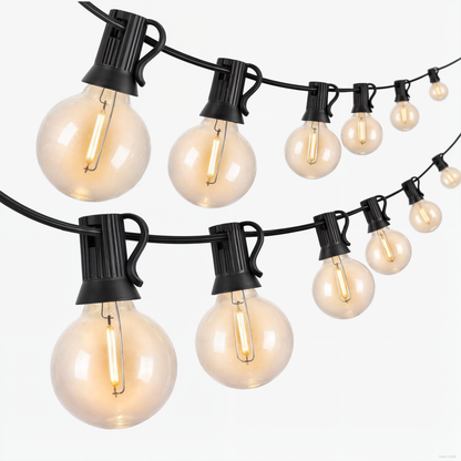 Waterproof Outdoor String Lights with Soft Warm Glow