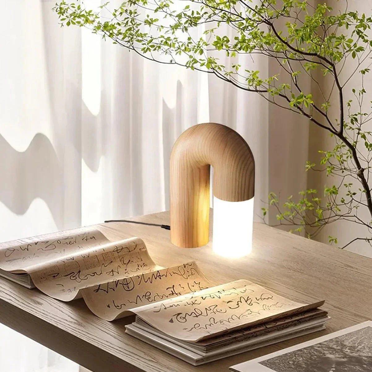 Sleek Glass Desk Lamp