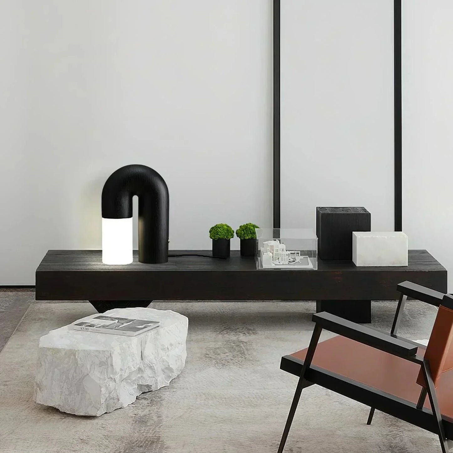 Sleek Glass Desk Lamp