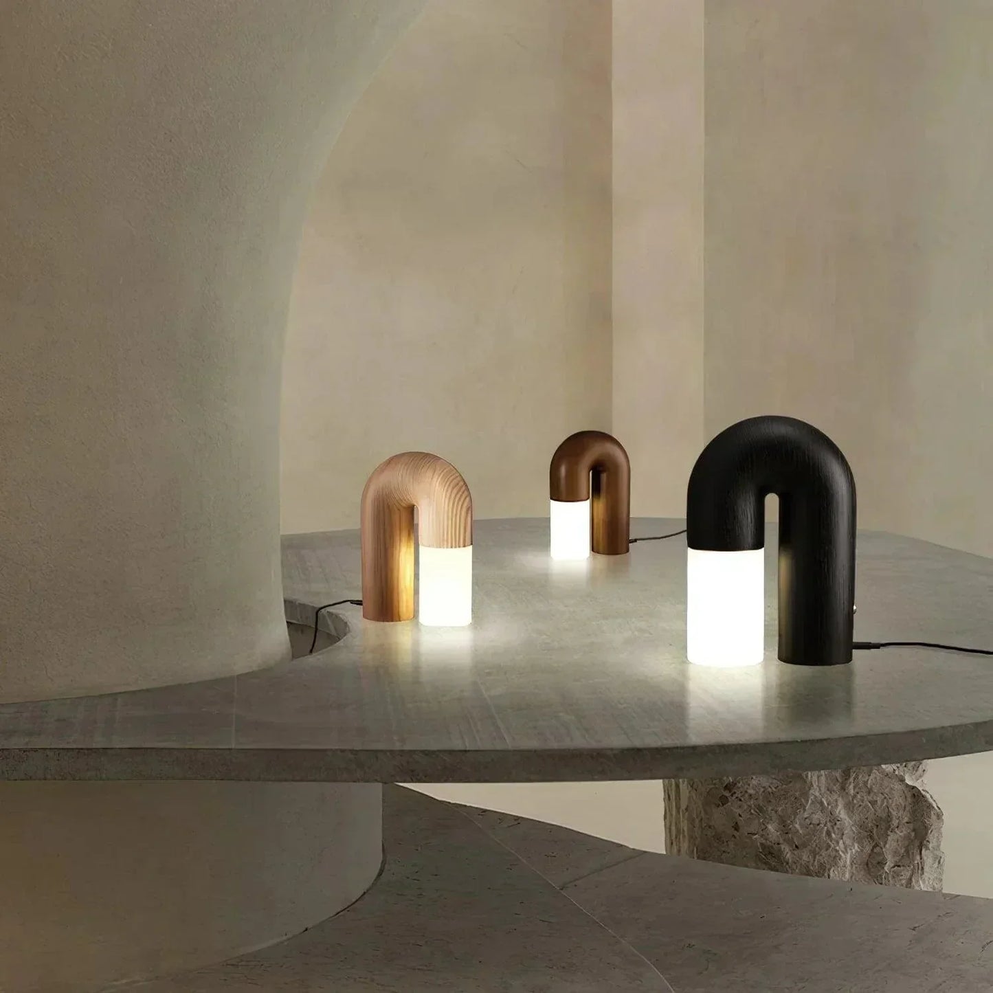 Sleek Glass Desk Lamp