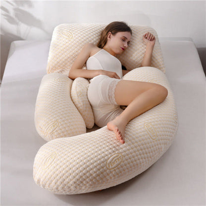 Contoured Maternity Pillow with U Shaped Side Sleeper Support - Fesara
