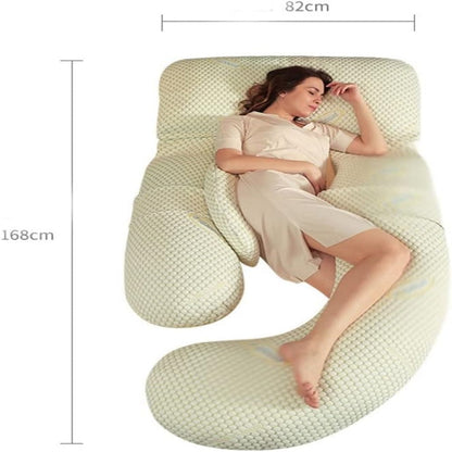 Contoured Maternity Pillow with U Shaped Side Sleeper Support