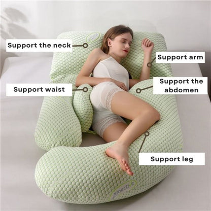 Contoured Maternity Pillow with U Shaped Side Sleeper Support