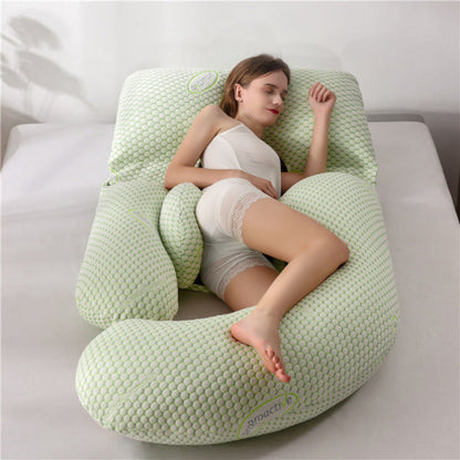 Contoured Maternity Pillow with U Shaped Side Sleeper Support