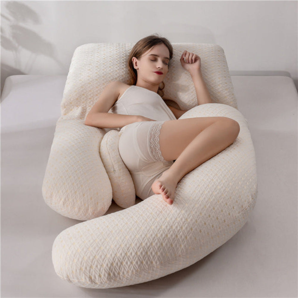 Contoured Maternity Pillow with U Shaped Side Sleeper Support
