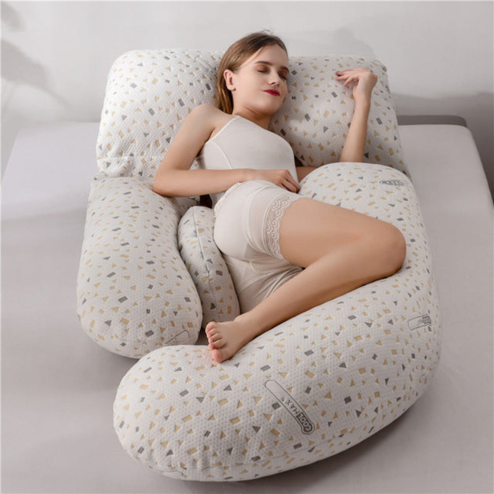 Contoured Maternity Pillow with U Shaped Side Sleeper Support