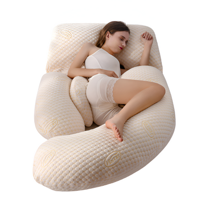 Contoured Maternity Pillow with U Shaped Side Sleeper Support