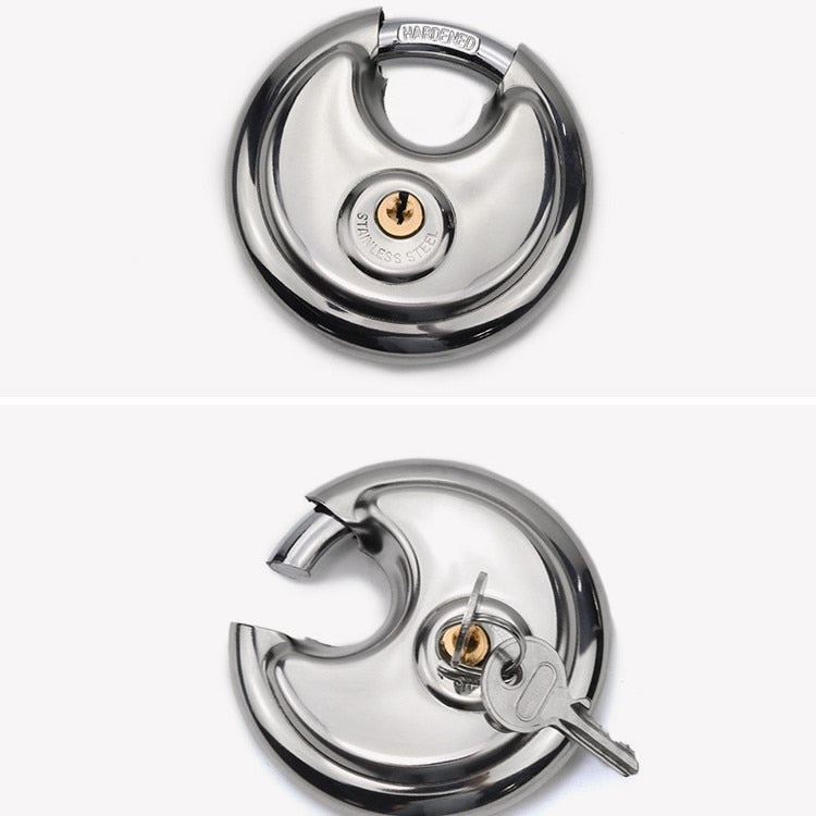 Secure Strong Stainless Steel Round Padlock
