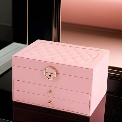 Stylish Jewellery Storage Box in High Quality Leather