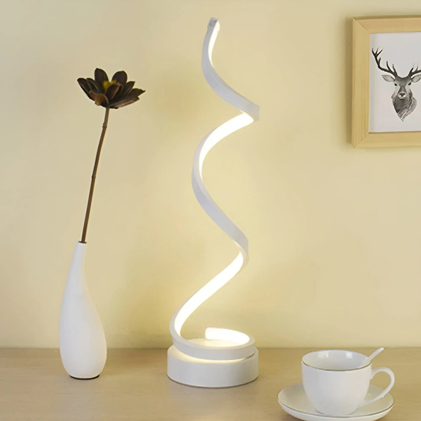 Stylish Spiral LED Desk Lamp - Bright Energy Saving Light