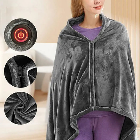 Cozy Electric Fleece Blanket with 3 Heat Settings - Fesara