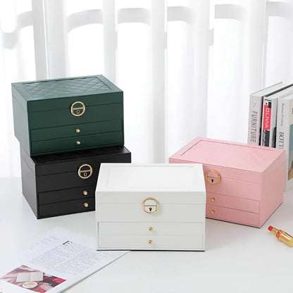 Stylish Jewellery Storage Box in High Quality Leather