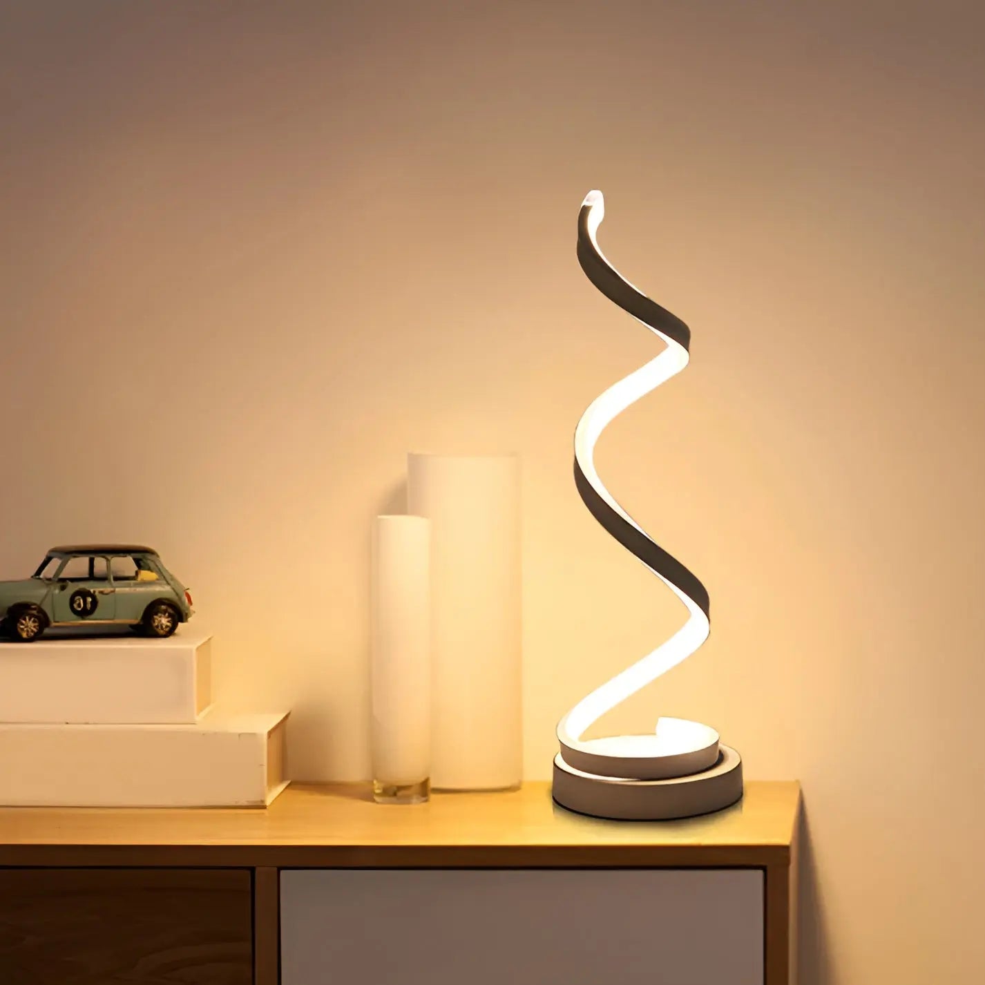 Stylish Spiral LED Desk Lamp - Bright Energy Saving Light