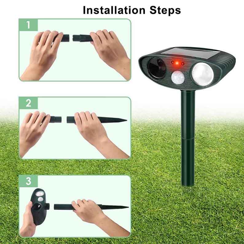 Outdoor Motion Activated Animal Repellent Garden Defender