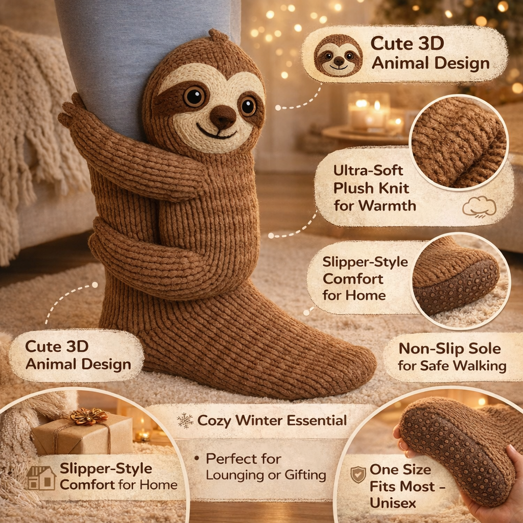 Comfy Animal Pattern Socks Slippers for Indoor Wear