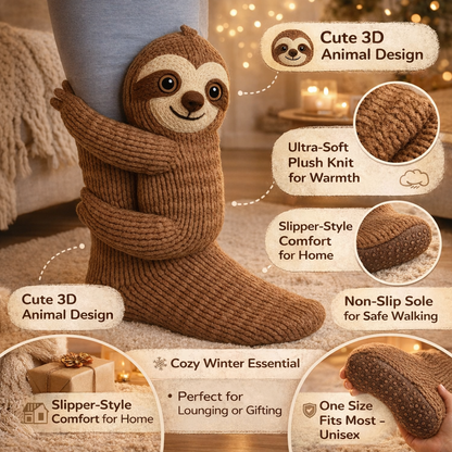 Comfy Animal Pattern Socks Slippers for Indoor Wear