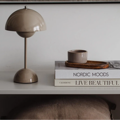 Contemporary Round Cordless LED Desk Lamp