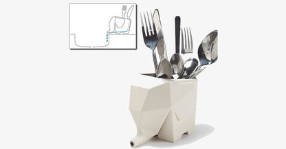 Fesara Elephant Dish Tray - Easy Water Drainage - Fesara