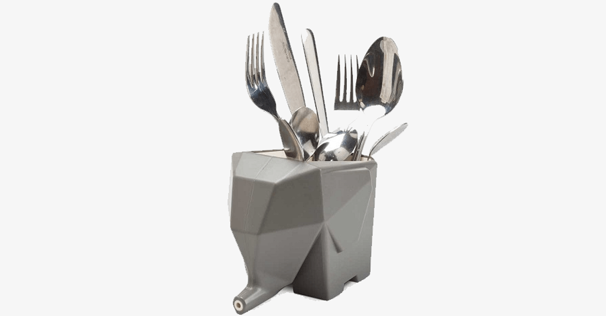 Fesara Elephant Dish Tray - Easy Water Drainage