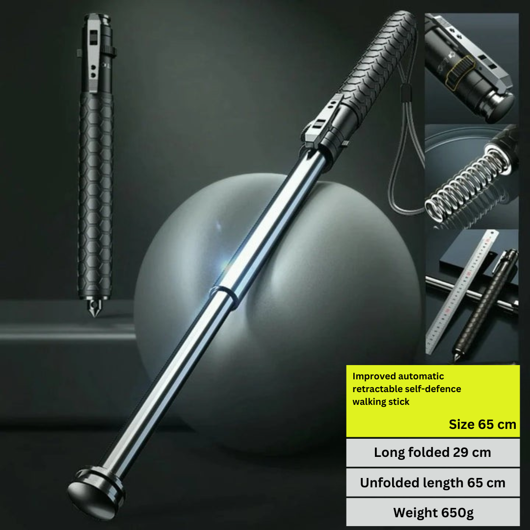 Tactical Defense Walking Stick for Hiking and City Safety