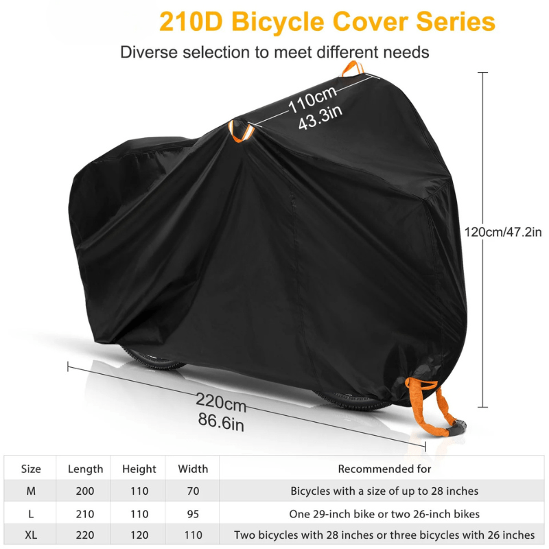Waterproof Bike Cover with Storm Shield